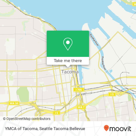 YMCA of Tacoma map