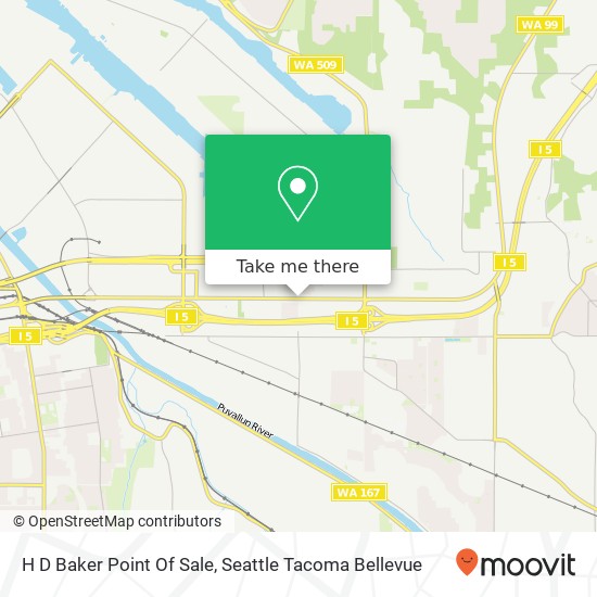 H D Baker Point Of Sale map
