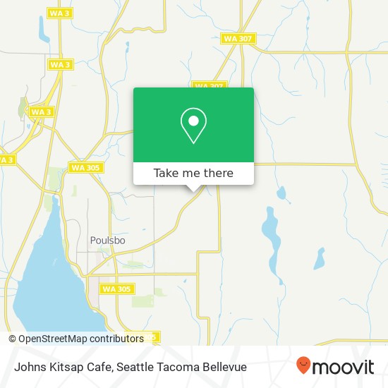 Mapa de Johns Kitsap Cafe