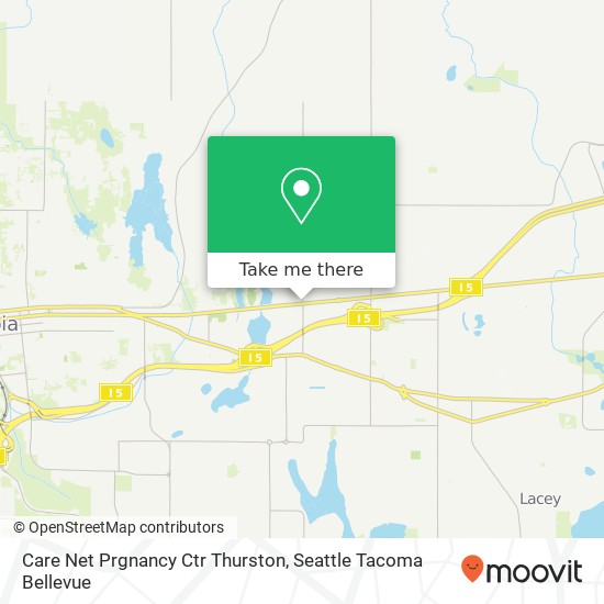 Mapa de Care Net Prgnancy Ctr Thurston