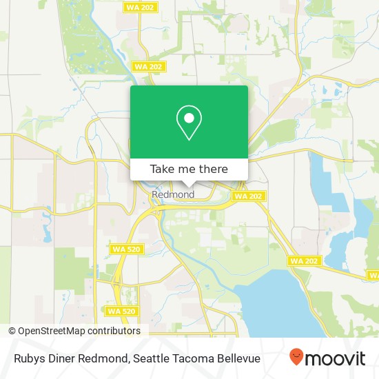 Rubys Diner Redmond map