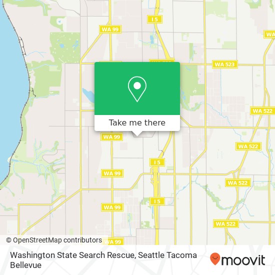 Mapa de Washington State Search Rescue