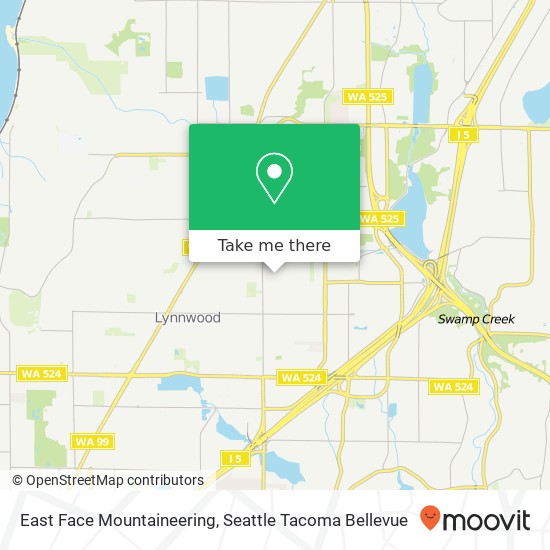 East Face Mountaineering map