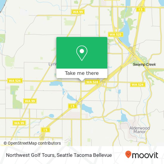 Mapa de Northwest Golf Tours