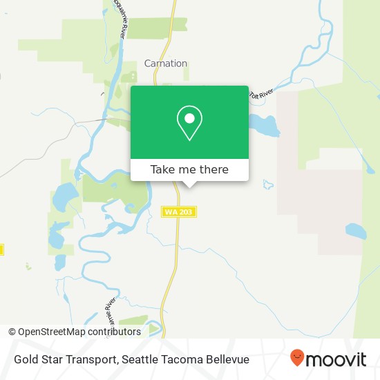 Gold Star Transport map