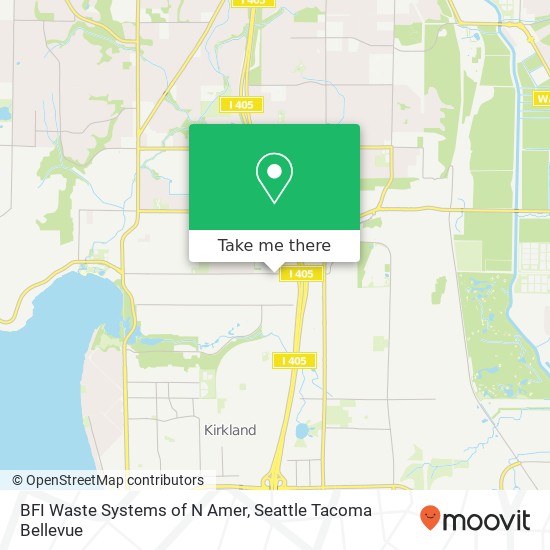 BFI Waste Systems of N Amer map