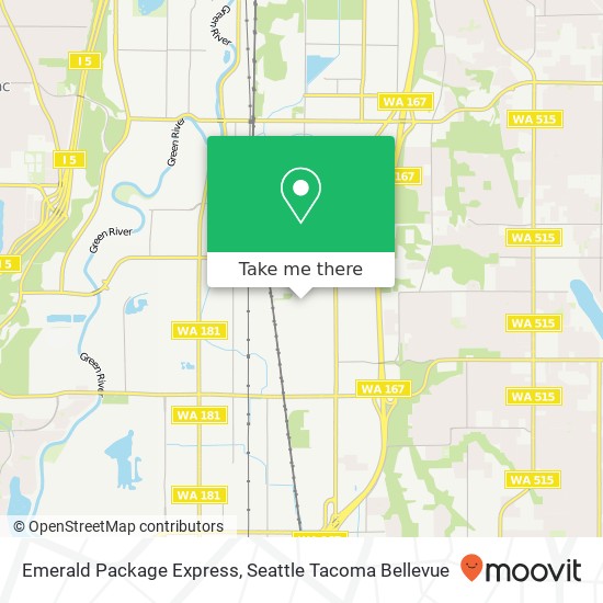 Emerald Package Express map