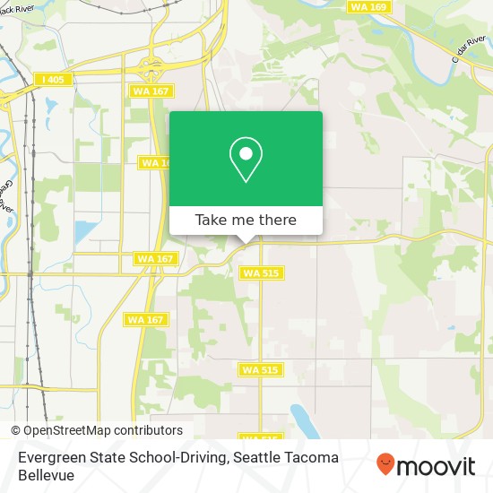 Mapa de Evergreen State School-Driving