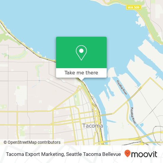 Tacoma Export Marketing map