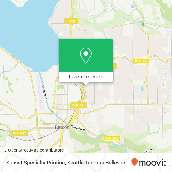 Sunset Specialty Printing map