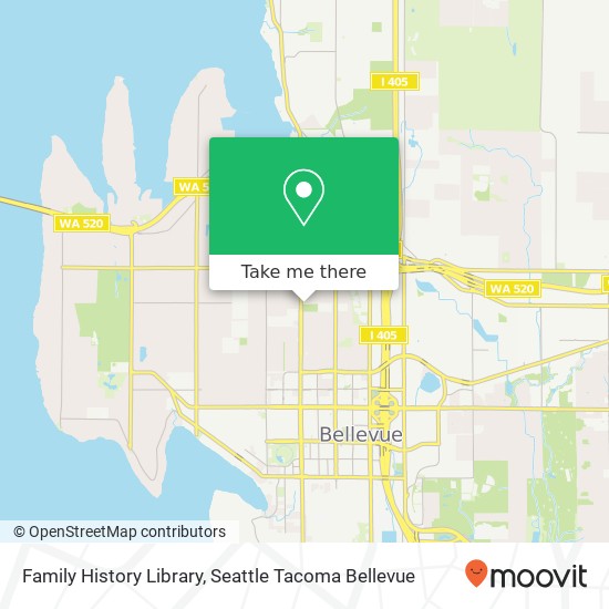 Mapa de Family History Library