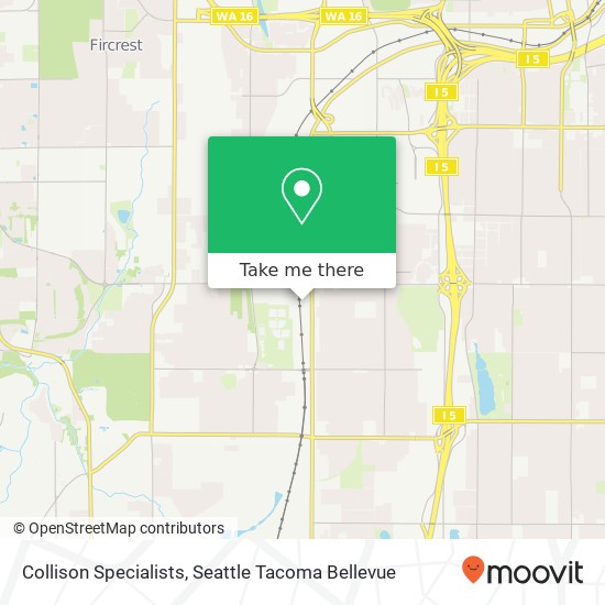 Collison Specialists map