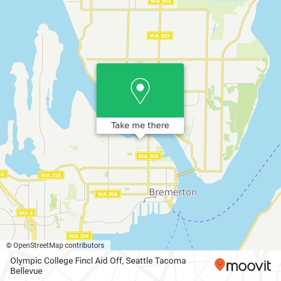 Olympic College Fincl Aid Off map