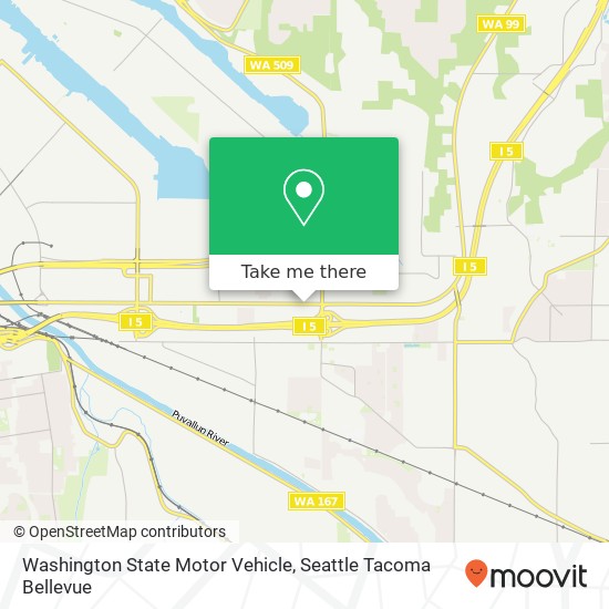 Mapa de Washington State Motor Vehicle