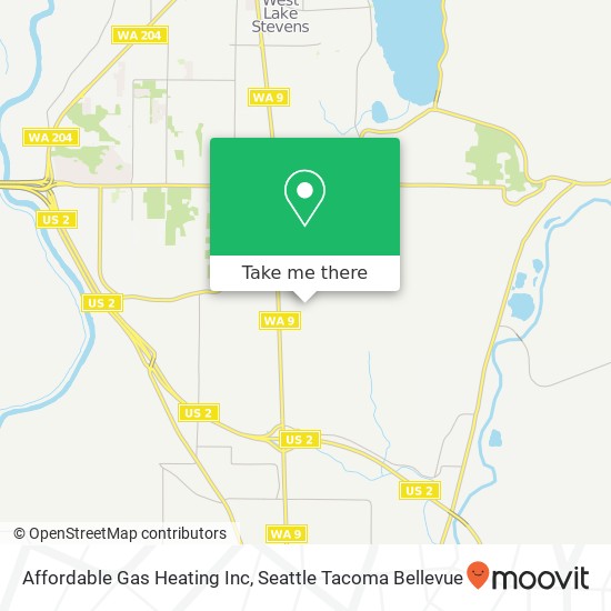 Affordable Gas Heating Inc map