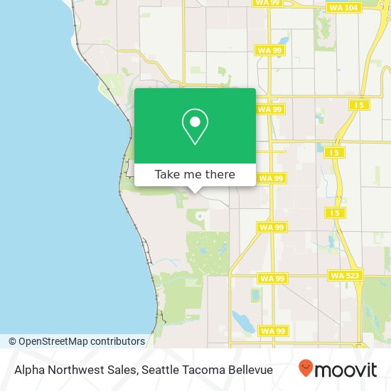 Alpha Northwest Sales map