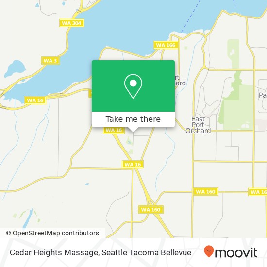 Cedar Heights Massage map