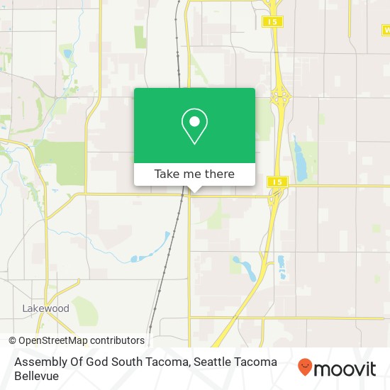 Assembly Of God South Tacoma map