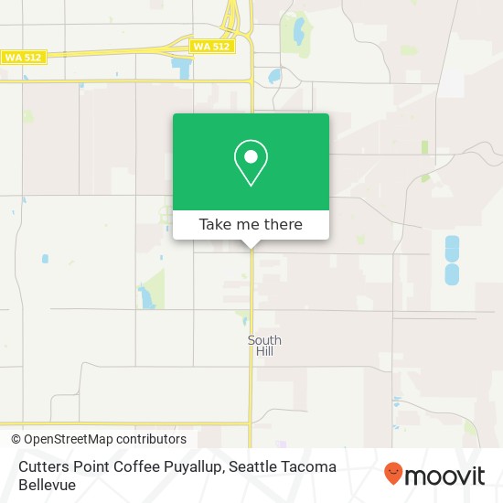 Cutters Point Coffee Puyallup map