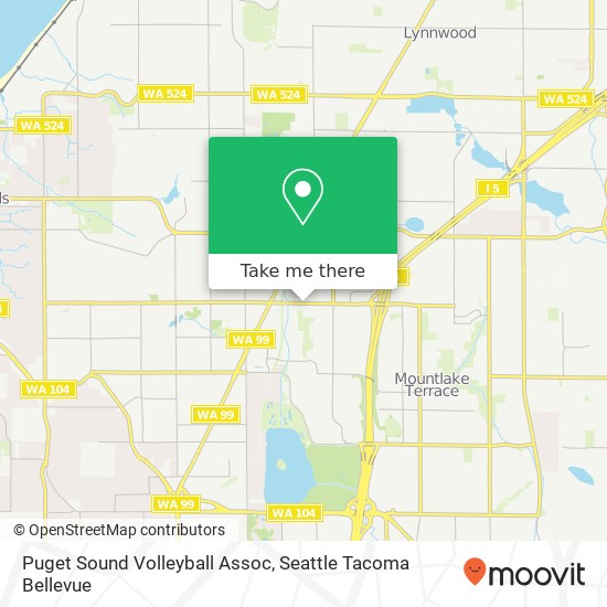 Mapa de Puget Sound Volleyball Assoc