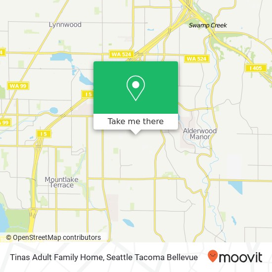 Tinas Adult Family Home map