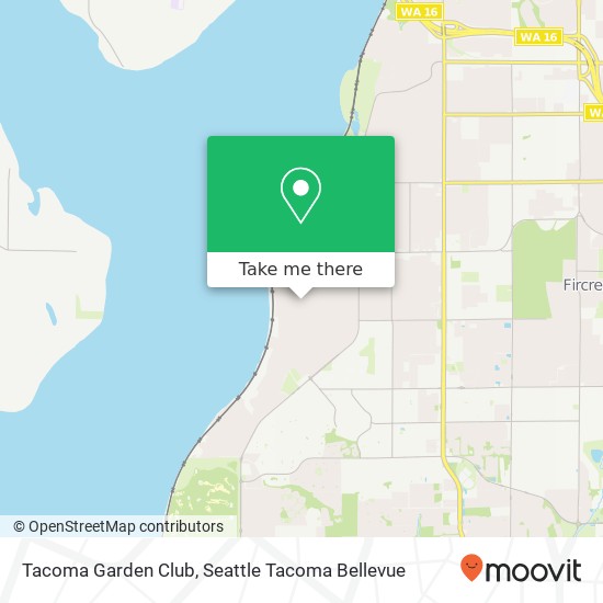 Tacoma Garden Club map