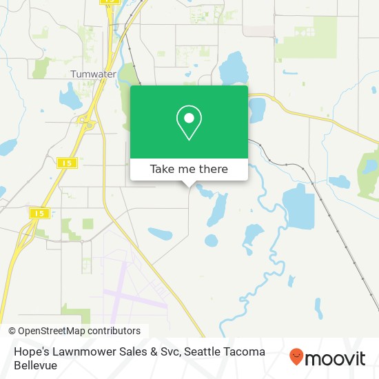 Hope's Lawnmower Sales & Svc map