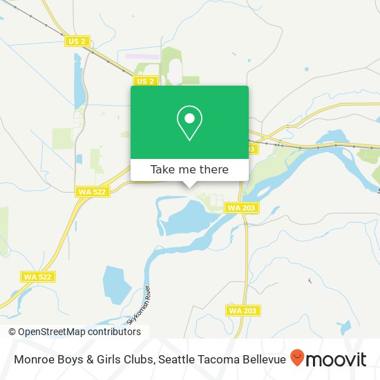 Monroe Boys & Girls Clubs map