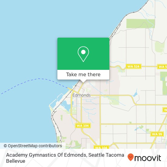 Academy Gymnastics Of Edmonds map