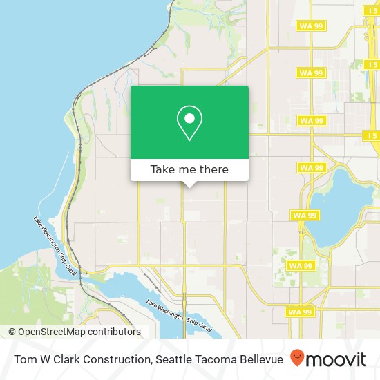 Tom W Clark Construction map