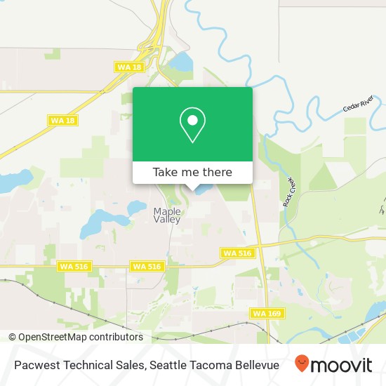 Mapa de Pacwest Technical Sales