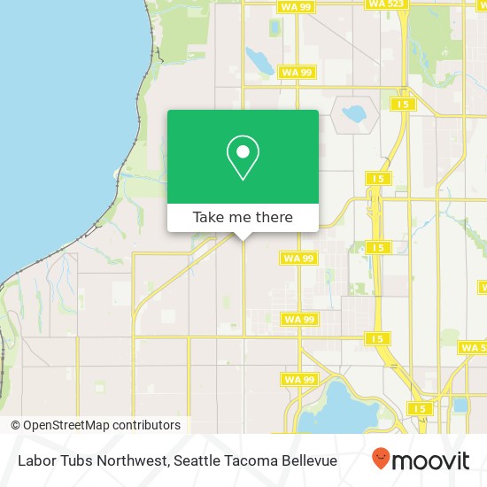 Mapa de Labor Tubs Northwest