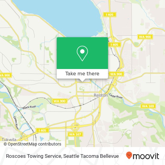 Roscoes Towing Service map