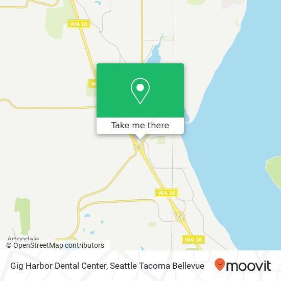 Mapa de Gig Harbor Dental Center