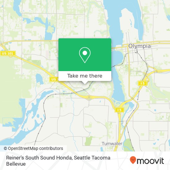 Reiner's South Sound Honda map