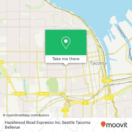 Mapa de Hazelwood Road Espresso Inc