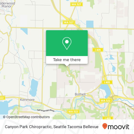 Canyon Park Chiropractic map