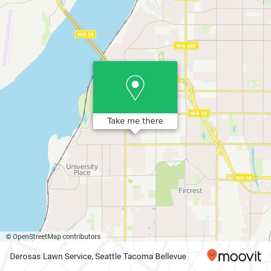 Derosas Lawn Service map