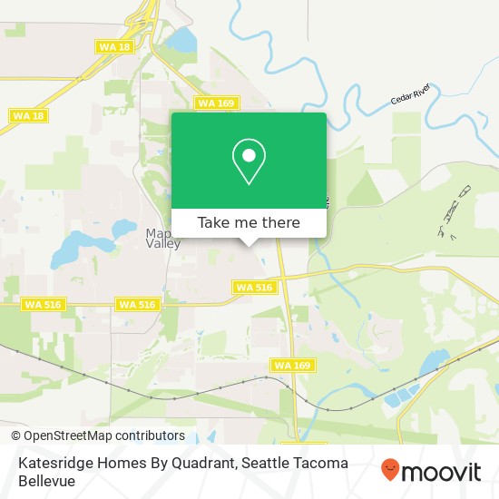 Mapa de Katesridge Homes By Quadrant