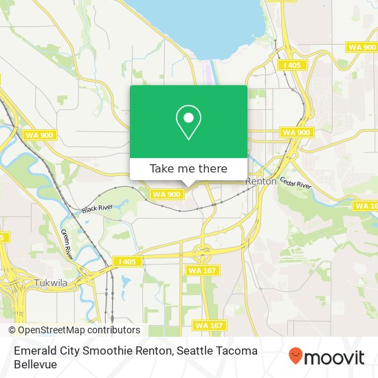 Mapa de Emerald City Smoothie Renton