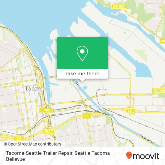 Mapa de Tacoma-Seattle Trailer Repair