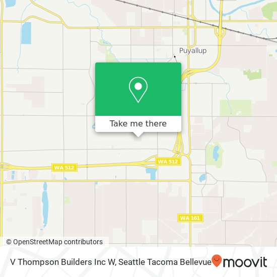 V Thompson Builders Inc W map