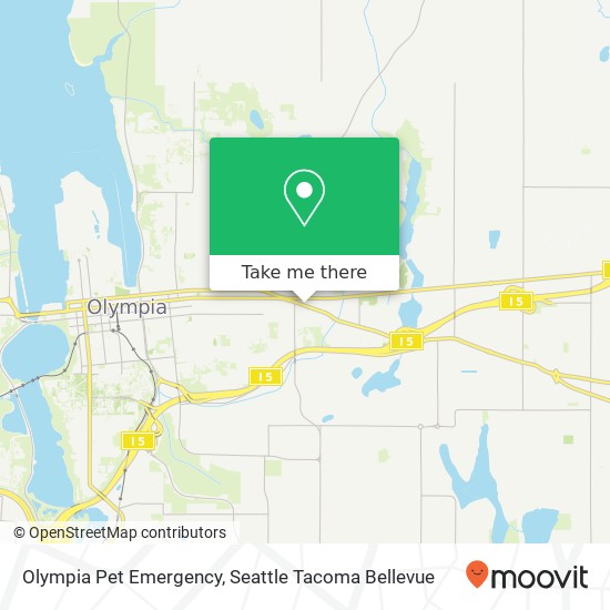 Olympia Pet Emergency map