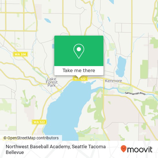 Mapa de Northwest Baseball Academy