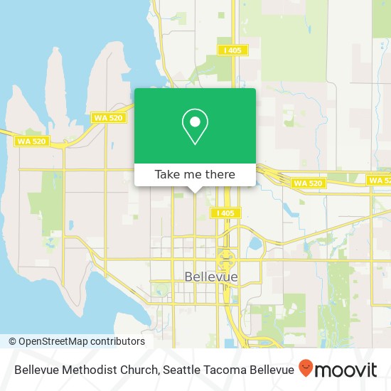 Mapa de Bellevue Methodist Church