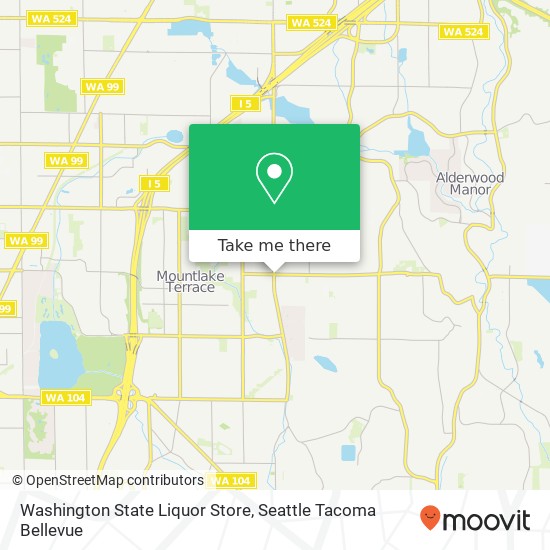 Washington State Liquor Store map