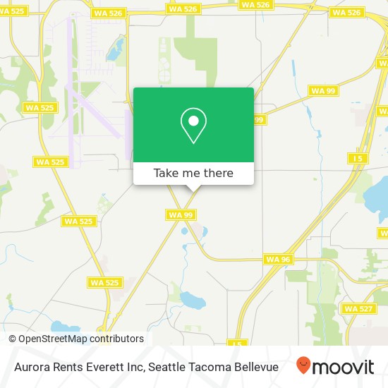 Mapa de Aurora Rents Everett Inc