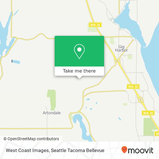 Mapa de West Coast Images