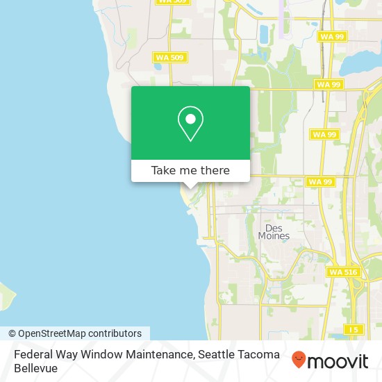 Federal Way Window Maintenance map