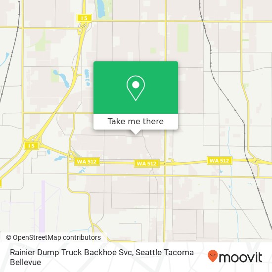 Rainier Dump Truck Backhoe Svc map